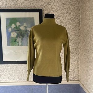 Ladies, soft turtleneck sweater with embellished cuffs